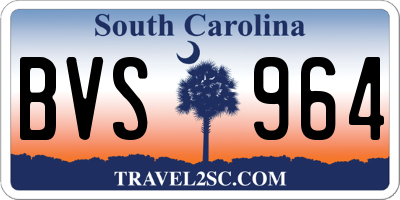 SC license plate BVS964