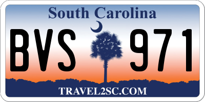 SC license plate BVS971