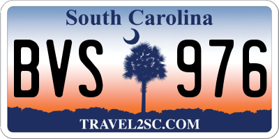 SC license plate BVS976