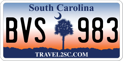 SC license plate BVS983