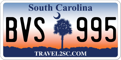 SC license plate BVS995