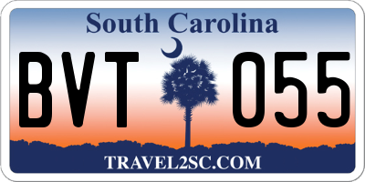 SC license plate BVT055