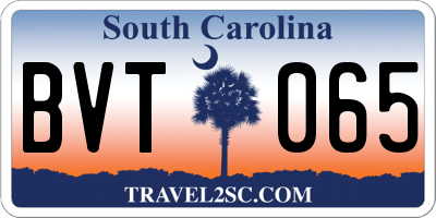SC license plate BVT065