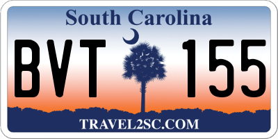 SC license plate BVT155