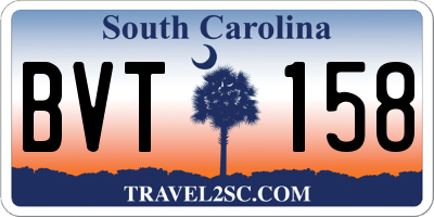 SC license plate BVT158