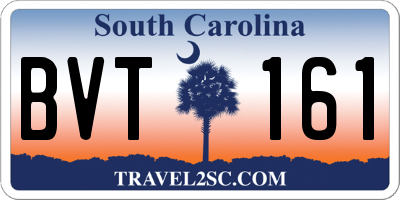 SC license plate BVT161