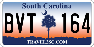 SC license plate BVT164