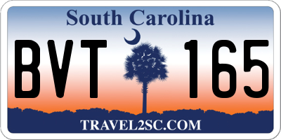 SC license plate BVT165