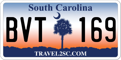 SC license plate BVT169