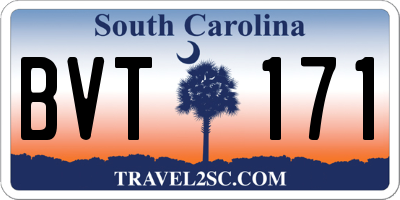 SC license plate BVT171