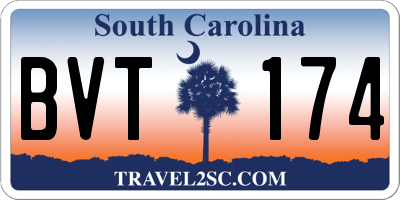 SC license plate BVT174