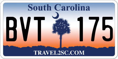 SC license plate BVT175