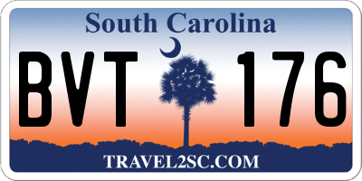 SC license plate BVT176