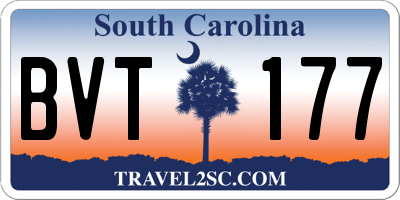 SC license plate BVT177