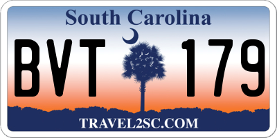 SC license plate BVT179