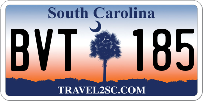 SC license plate BVT185