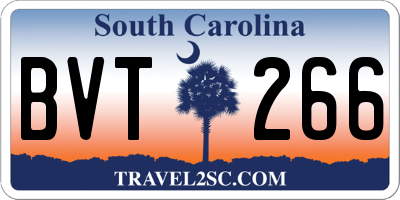 SC license plate BVT266