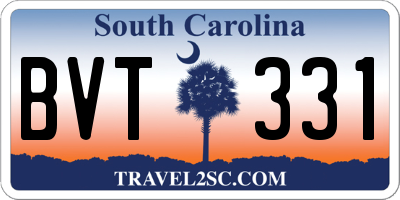 SC license plate BVT331
