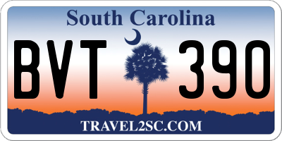 SC license plate BVT390