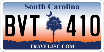 SC license plate BVT410