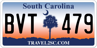 SC license plate BVT479