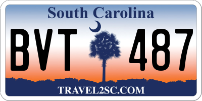 SC license plate BVT487