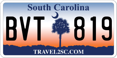 SC license plate BVT819