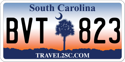 SC license plate BVT823