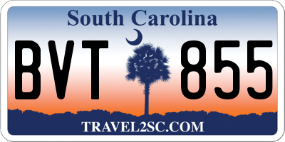SC license plate BVT855