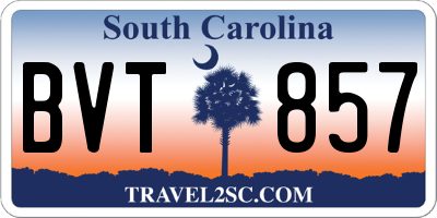 SC license plate BVT857