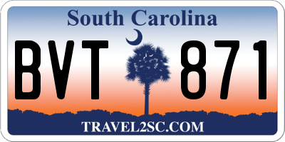 SC license plate BVT871
