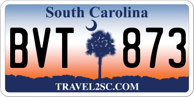 SC license plate BVT873
