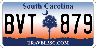 SC license plate BVT879