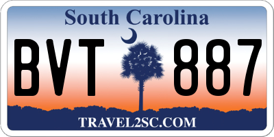 SC license plate BVT887