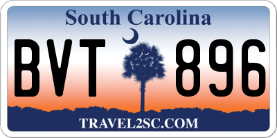 SC license plate BVT896