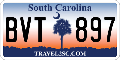 SC license plate BVT897