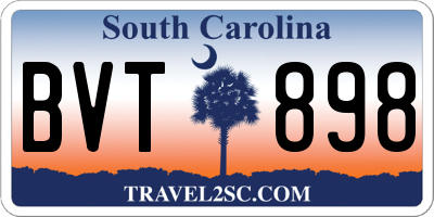 SC license plate BVT898