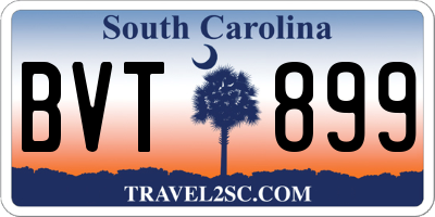 SC license plate BVT899