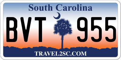 SC license plate BVT955