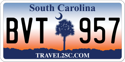 SC license plate BVT957