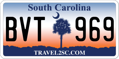 SC license plate BVT969