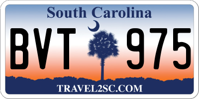 SC license plate BVT975