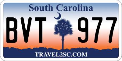 SC license plate BVT977