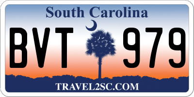 SC license plate BVT979