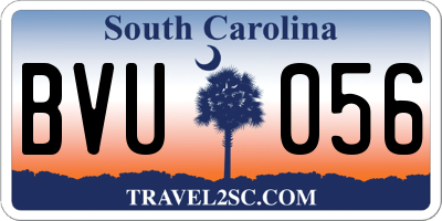SC license plate BVU056