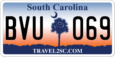 SC license plate BVU069