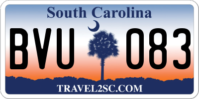 SC license plate BVU083