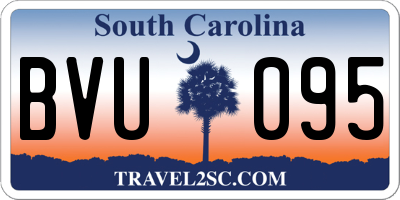 SC license plate BVU095
