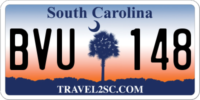 SC license plate BVU148