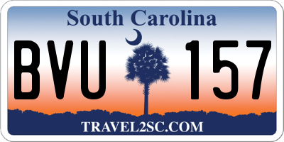 SC license plate BVU157